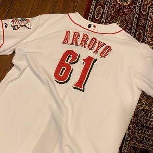 MLB Auth Cincinnati Reds Bronson Arroyo Jersey